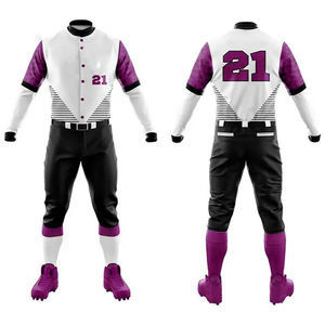 Ensemble d'uniformes de baseball pour hommes et femmes Maillot et pantalon imprimés Vêtements de baseball/softball - Product Image 4