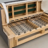 Modernes Wabi-Sabi Organisches Gebogenes Ausziehbares Sofa aus Strukturiertem Bouclé-Stoff, Minimalistisches Zen-Ecksofa für Wohnzimmer, Fitnessraum und Einkaufszentrum