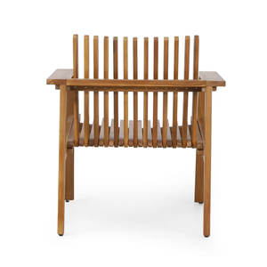 Chaises de jardin en teck massif, idéales pour se détendre en extérieur et au design moderne et élégant. - Product Image 2