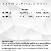 Poignée d'ouverture intérieure de porte droite pour Renault Megane 1, Clio2 (expédition depuis le fabricant turc) Code de produit: DH2267