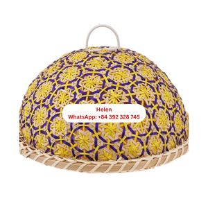 Tamis en bambou naturel tissé à la main, fait à la main, décoratif, pour le pain, les légumes et les fruits, panier de rangement en bambou - Product Image 2