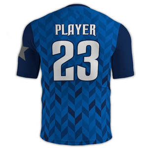 Camiseta de Fútbol Unisex de Manga Corta, Transpirable, 100% Poliéster, con Logotipo Personalizado al por Mayor, Tallas Grandes, Impresión por Sublimación - Product Image 4