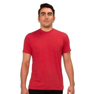 T-shirt ras du cou bleu royal chiné pour hommes en coton souple évacuant l'humidité avec fibre de bambou confortable et respirant - Product Image 1