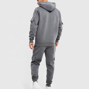 Ensemble de survêtement décontracté unisexe pour homme avec logo personnalisé imprimé, ensemble de jogging, sweat-shirt à fermeture éclair intégrale, lavage à l'acide, léger, 100% coton - Product Image 4