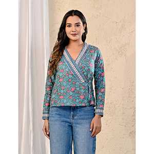 Top Transpirable con Estampado Jaal Verde y Cordones Laterales - Product Image 1