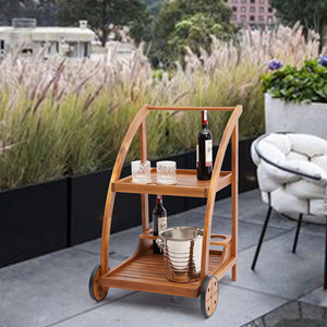 Chariot de service moderne en bois provenant d'un fournisseur de meubles vietnamien pour hôtels, complexes hôteliers et villas - Product Image 1