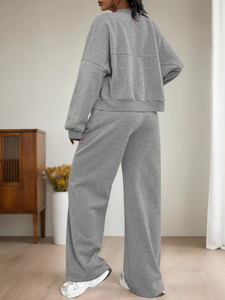 Conjunto de Dos Piezas Corto para Mujer, Sudadera con Capucha, Bolsillos con Cremallera, Pantalones Deportivos con Cordón en la Cintura, Atuendos Casuales Transpirables y a la Moda - Product Image 2