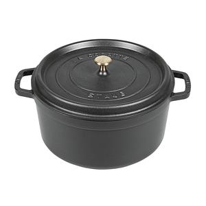 Cocotte en fonte noire STAUB 8,35 L 30 cm pour tous types de cuisinières - Product Image 1