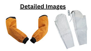 Gants de sécurité industrielle en cuir de vache fendu multicolore EN388 certifiés anti-coupure pour le travail résistant au feu - Product Image 2