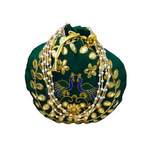 Sac de luxe pour femme Polti avec poignée perlée en soie - Product Image 1