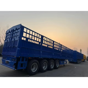 Remolque de Acero Azul de 4 Ejes para Ganado, Semirremolque con Vallas Altas para Transporte de Ganado, Capacidad de Carga de 20001-25000 kg - Product Image 3
