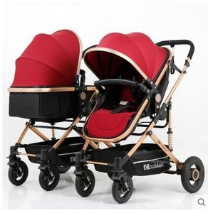 Poussette Tendance pour Bébé avec Fonction d'Inclinaison Pliable Grand Espace Matière en Coton Systèmes de Voyage 4 Roues Larges Fonction Assise - Product Image 6