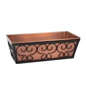 Metal Iron <b>Planter</b> <b>for</b> Home Copper <b>Planter</b> Container Box Decorative Metal Iron Window <b>Planter</b> <b>for</b> Home <b>Balcony</b> Decoration - Product Image 2