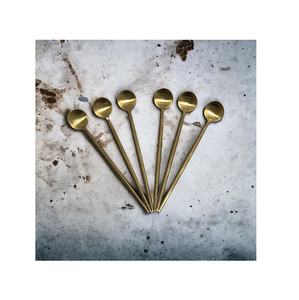 Piezas de cuchara de té medidora de latón hechas a mano con acabado mate de latón para regalar al mejor precio - Product Image 1