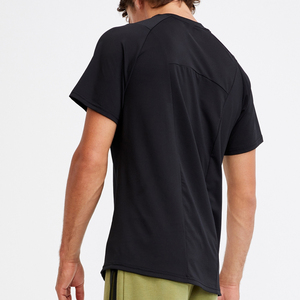 Wholesale Men's Formal Cotton Regular Fit T-Shirts Loose Fit Heavy Knitted Fabric Custom 3D <b>Logo</b> for Solid Pattern - Product Image 4