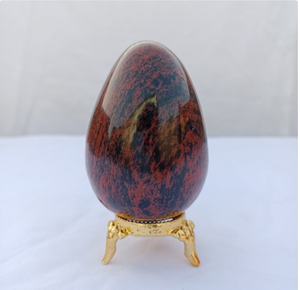 ไข่คริสตัลหินภูเขาไฟมะฮอกกานีออบซิเดียน,ไข่ออบซิเดียนหินมะฮอกกานีขัดเงารักษาธรรมชาติ - Product Image 5