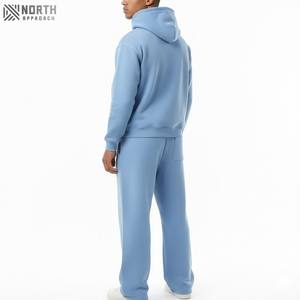 ชุดเซ็ตเสื้อฮู้ดดี้และกางเกงสเวตแพนท์ทรงบาน พิมพ์ลายสกรีน 450 แกรม ลุคย้อนยุคฟอกสีซีดจาง สไตล์ดิสเทรส สำหรับผู้ชาย ชุดลำลองสุดหรู - Product Image 4