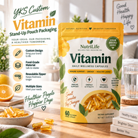 Sachets refermables à fermeture éclair, personnalisables, haute barrière, qualité alimentaire, pour capsules de vitamines et de compléments nutritionnels