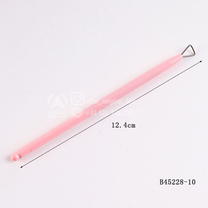 Couteau à finition rose Poussoir à cuticules en acier inoxydable double face Outil de manucure pour l'élimination des cuticules et des peaux mortes - Product Image 6