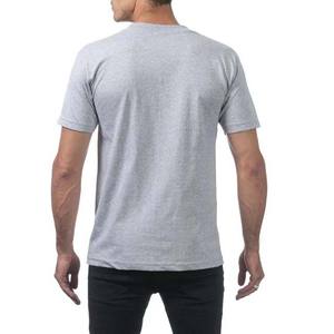 T-shirts d'été respirants pour hommes OEM, manches courtes, prix bas, couleur personnalisée, col rond, coupe ajustée, 100% coton, chemises pour hommes - Product Image 2