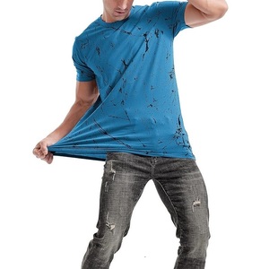 Nouveau design du T-shirt décontracté à manches courtes en coton 100% pour hommes, col rond, épaule et pente, taille parfaite, du Bangladesh - Product Image 5