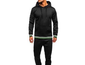 Ropa deportiva para hombre, chándales con capucha y cremallera para hombre, ropa al por mayor, chándal nuevo de alta calidad, trajes sólidos para hombre, conjunto de chándal cálido de lana - Product Image 4