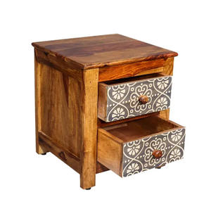 Table de chevet moderne en bois massif, personnalisée et fabriquée à la main, meuble de rangement poli de haute qualité pour un usage domestique - Product Image 5