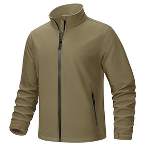 Nuevo estilo, diseño liso, chaqueta Softshell de un color para hombres, uniforme cómodo a prueba de viento, chaqueta de carcasa suave de secado rápido - Product Image 5