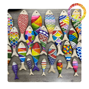 Rustic Wooden Fish Wall Art | Cute Item For Coastal Style Home Decor | Viet Nam origin - Product Image 6