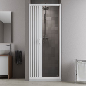 Parois de douche pliantes en PVC anti-calcaire Forte, système accordéon durable avec ouverture latérale réversible - Product Image 1