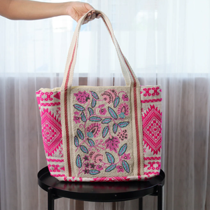 Bolso de mano con cuentas de limón Capri para mujer, Directo del fabricante indio, con asas de bambú, de glowin fashion - Product Image 1