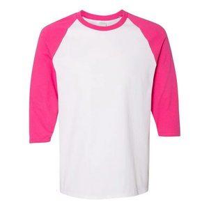 Personnalisé femmes Raglan 3/4 manches Baseball t-shirt 2024 nouveauté hommes t-shirts raglan bonne qualité personnalisé raglan t-shirt - Product Image 6