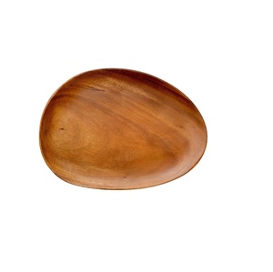 Vaisselle en bois élégante Vaisselle Assiette de chargeur en bois naturel Fait à la main Assiette de chargeur en bois de haute qualité Forme arrondie - Product Image 4