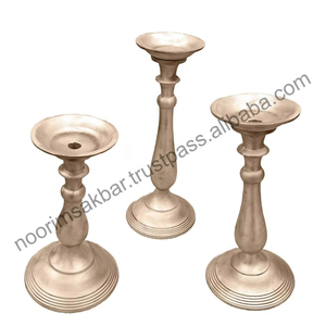 Portavelas de pilar de aluminio personalizado con diseño de bola redonda chapada en cobre de gran diámetro perfecto para varias ocasiones - Product Image 4