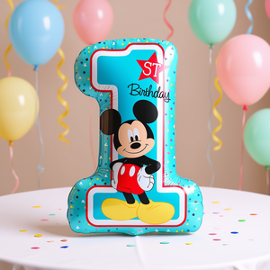 Palloncino in Foil di Topolino 48X71Cm per Decorazione Festa Primo Compleanno - Product Image 3