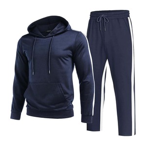 Chándal de hombre sólido de diferentes colores informal en blanco personalizado jersey de dos piezas de manga larga de alta calidad chándales de algodón de invierno para hombre - Product Image 6