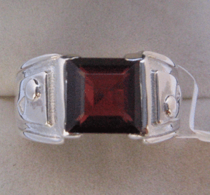 Natural Garnet Gemstone <b>Ring</b> for Women in 925 <b>Sterling</b> <b>Silver</b> <b>Adjustable</b> Oval Cut Bezel Setting for Gift - Product Image 1