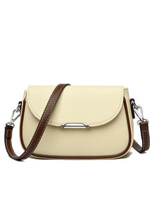 Vente en gros Sac à main de luxe pour femmes PU couleur unie Messenger avec fermeture à glissière - Product Image 3