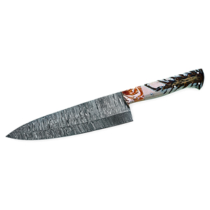 มีดทำครัวเหล็กดามัสกัสทำด้วยมือใบมีดคมแบบสั่งทำ - Product Image 4