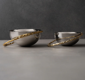 Batidor de mano de diseñador creativo, cuenco de anillo de latón, decoración de mesa de cena, cuenco de servidor de acero pulido, cuenco de Metal para servir frutas - Product Image 5