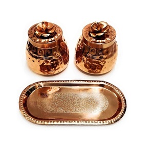 Lot de 2 pots de fruits secs en cuivre pur de qualité supérieure au design antique avec un revêtement de couleur marron brillant supplémentaire à un prix très inextrême - Product Image 5