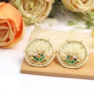 หินเคลือบสีทองที่ทันสมัยต่างหูแบบดั้งเดิมสำหรับผู้หญิงสาวๆสำหรับตอนเย็นดูสำหรับปาร์ตี้สวมใส่แฟชั่นคอลเลกชัน - Product Image 1