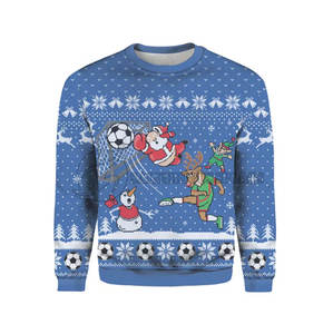 Sweat-shirt d'hiver décontracté à col rond, imprimé sur mesure, doublé, tricoté, avec logo personnalisé, écologique, de haute qualité, vente en gros - Product Image 6