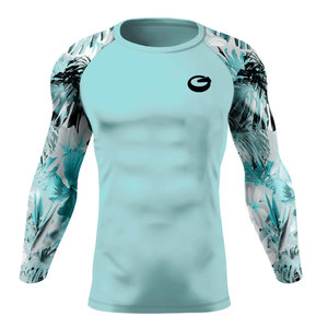 Camiseta de Artes Marciales para Hombre, Venta Directa de Fábrica, Material Duradero de Spandex/Poliéster, UPF50+, Secado Rápido, Transpirable, Manga Larga - Product Image 1