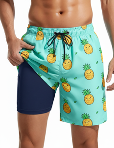 Short de planche de surf en polyester recyclé à séchage rapide pour hommes, respirant, anti-UV, imperméable, logo personnalisé - Product Image 5