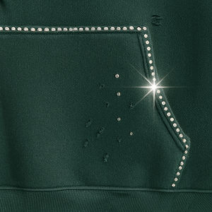 Custom Rhinestone Distressed Boxy <b>Hoodies</b> Heavyweight Vintage Acid Wash Oversized Unisex 100% Cotton Pullover <b>Hoodies</b> <b>Men</b> - Product Image 3