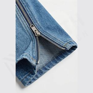 Jeans décontractés pour hommes, style ample, jambe droite, denim délavé, jambe large, toutes saisons, printemps, été, automne, hiver, couleur personnalisée - Product Image 6