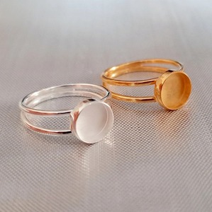 2025 Top qualité en argent Sterling rond 8mm lunette tasse anneau blanc réglage bricolage résine bijoux lait maternel souvenir anneau bague en argent - Product Image 6