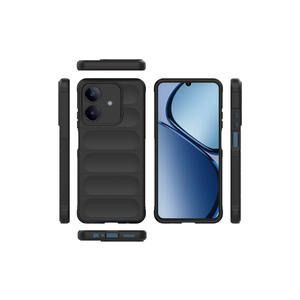 Funda de silicona TPU flexible negra al por mayor para Realme C63, cubierta trasera protectora con diseño étnico hueco, antihuellas. - Product Image 3