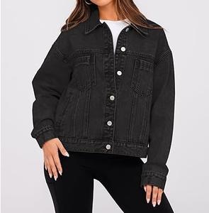 แจ็คเก็ตยีนส์สีดำสไตล์สตรีทแวร์ล่าสุด คุณภาพเยี่ยม ใส่ได้ทั้งชายและหญิง สำหรับฤดูหนาว ระบายอากาศได้ดี บุผ้าแบบควิลท์ สินค้ามาใหม่ ราคาถูก - Product Image 4